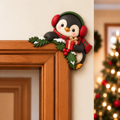 🎅Christmas Peekaboo Door Frame Corner Decor – 3D Holiday Character Decoration🎅