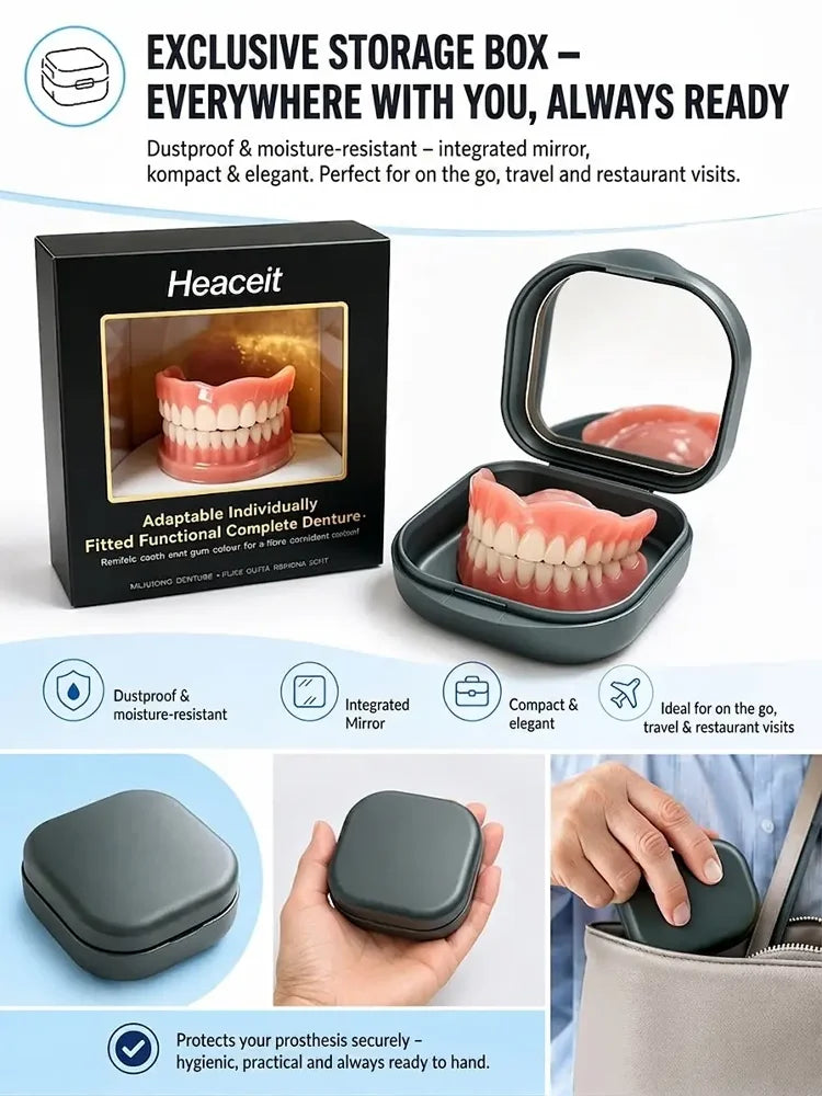 German Medical-Grade Snap-In Full Dentures