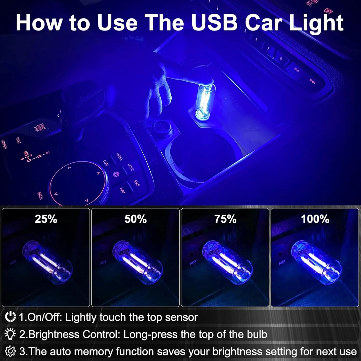 💡 Car USB Night Light Bulb