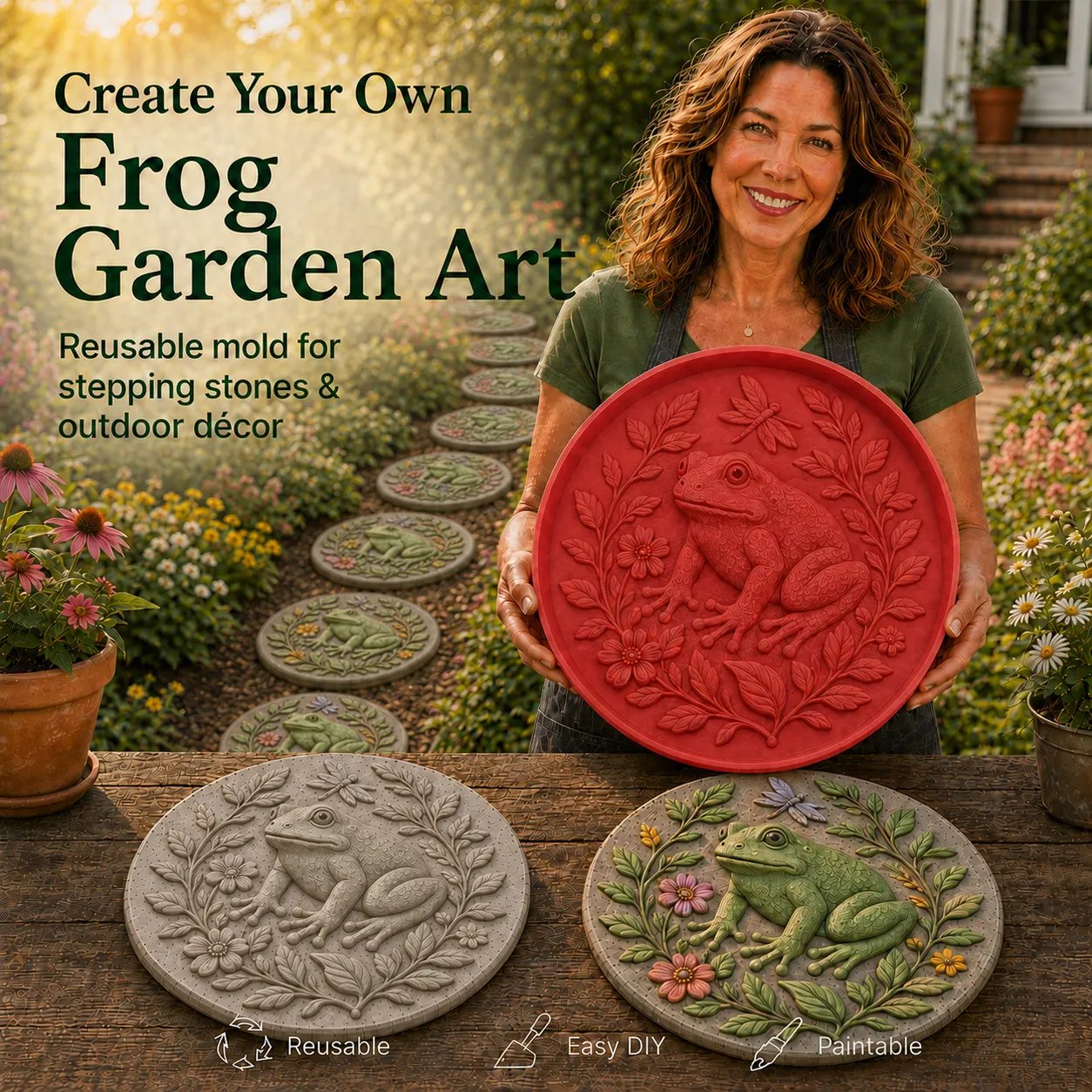 💥 Last-Day Sale - Garden Art Stepping Stone Mold