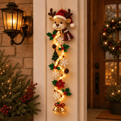 ⏳ Last day! 49% OFF – 🎅MerryCascadeTM Glowing Christmas Door Hanger