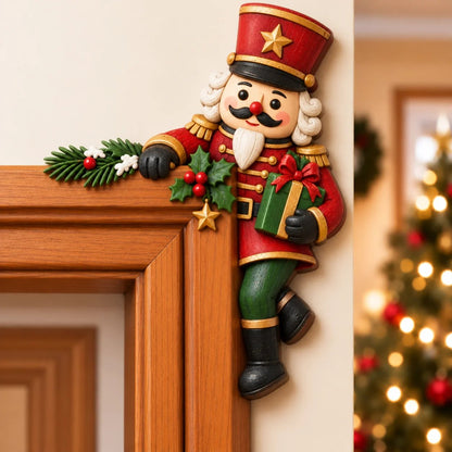 🎅Christmas Peekaboo Door Frame Corner Decor – 3D Holiday Character Decoration🎅
