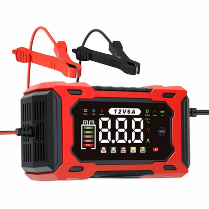 ⏳Time-Limited Special⏰12V 6A Smart Car Battery Charger – Pulse Repair Technology, Auto Maintain & Desulfation⚡
