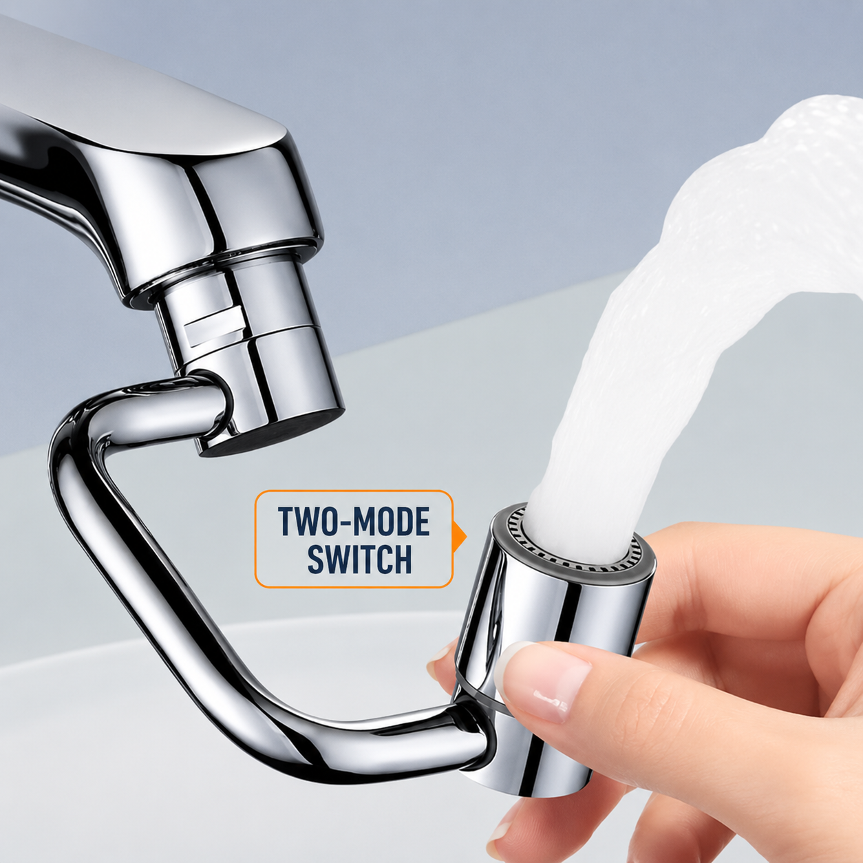 🛠️ 360° Rotatable Faucet Extender – Splash-free and flexible