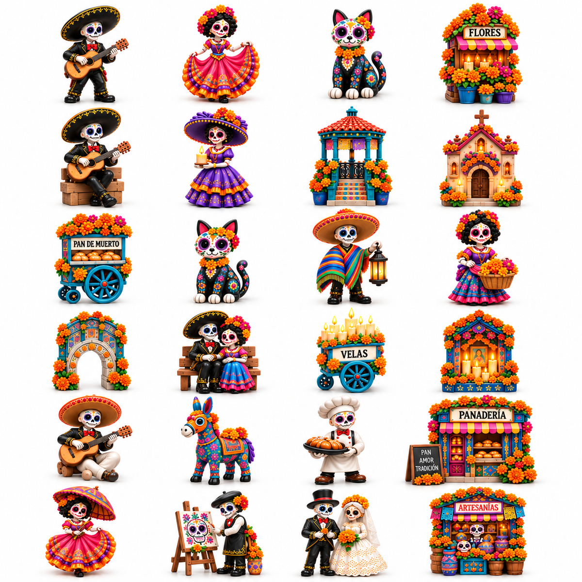 Day of the Dead Village 2026 – 24-Day Day of the Dead Collectible Countdown Calendar with 24 Unique Miniatures