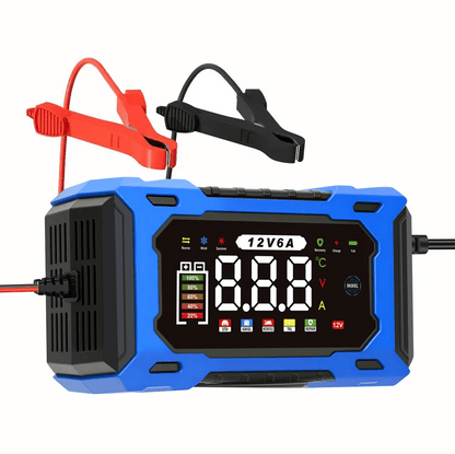 ⏳Time-Limited Special⏰12V 6A Smart Car Battery Charger – Pulse Repair Technology, Auto Maintain & Desulfation⚡