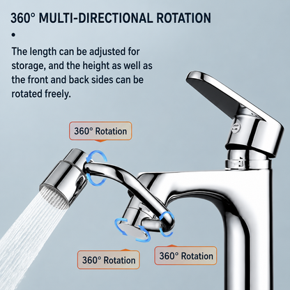 🛠️ 360° Rotatable Faucet Extender – Splash-free and flexible