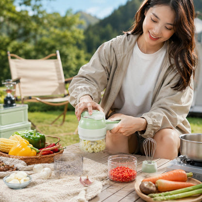 Wireless All-In-One Multi Kitchen Prep Tool  Cordless Food Processor For Slicing, Mincing, Peeling & Whipping