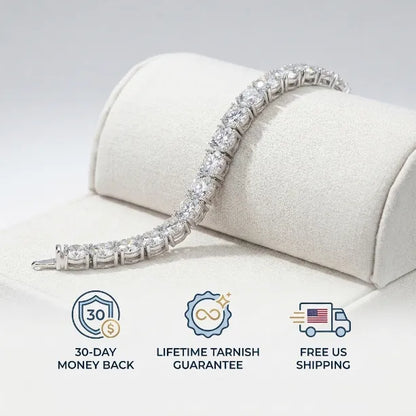 Classic 4mm D-Color Moissanite Tennis Bracelet – 14K Gold Plated with Double Safety Clasp-Last Day Sale-90% OFF🔥