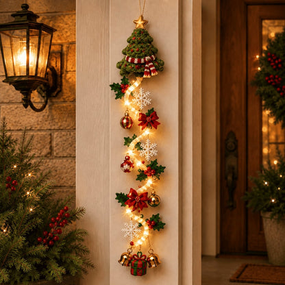 ⏳ Last day! 49% OFF – 🎅MerryCascadeTM Glowing Christmas Door Hanger