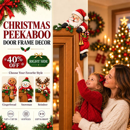 🎅Christmas Peekaboo Door Frame Corner Decor – 3D Holiday Character Decoration🎅
