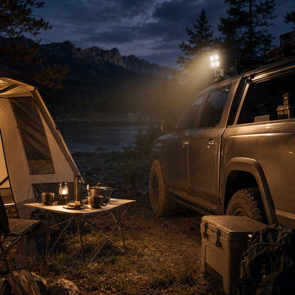 💡 Say goodbye to dark corners! 🏕️ All-around LED lights instantly illuminate anytime, anywhere.