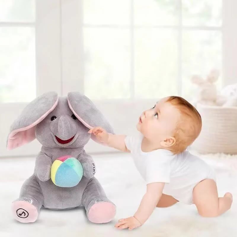 🎁Advanced AI companion doll🛒Cute Hide And Seek Elephant Plush Doll