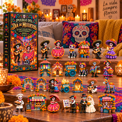 Day of the Dead Village 2026 – 24-Day Day of the Dead Collectible Countdown Calendar with 24 Unique Miniatures