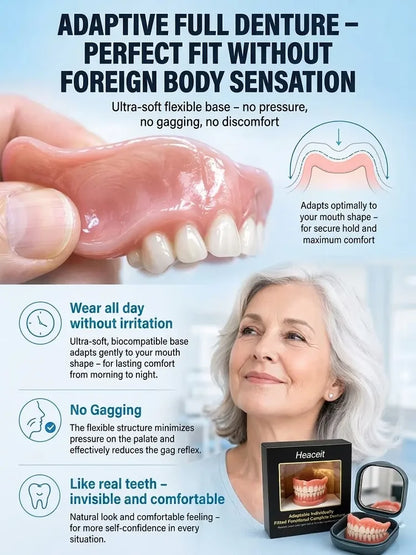 German Medical-Grade Snap-In Full Dentures