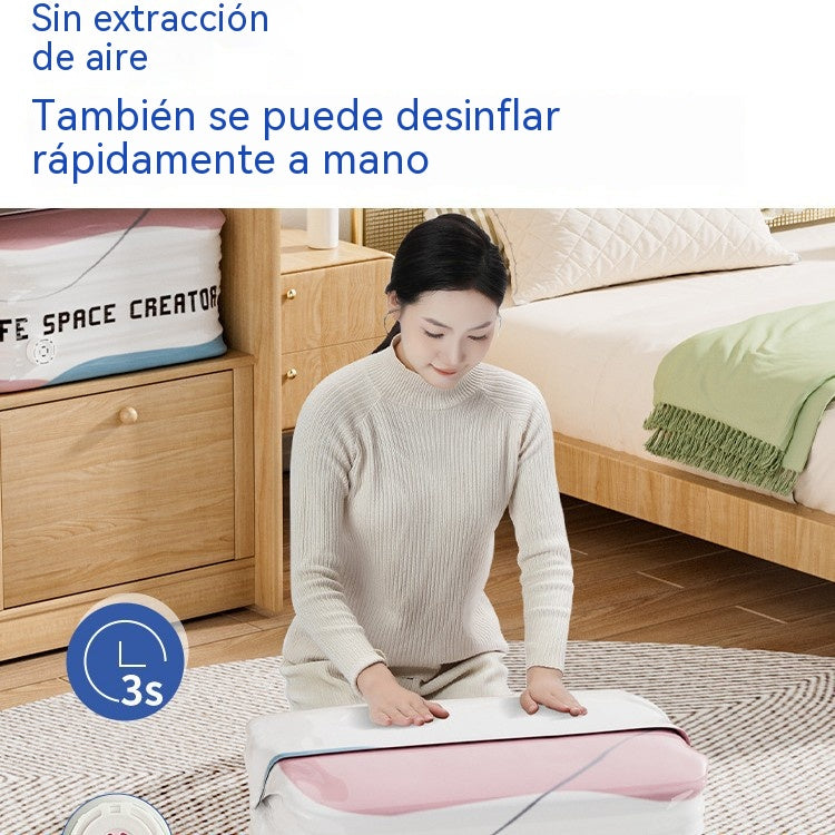👕📦【4 Pcs 】Bolsas de compresión para guardar ropa, no requieren vacío, diseño reforzado.