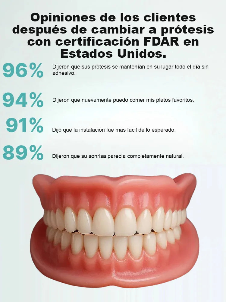 🦷✨ Estuche dental portátil con prótesis: Recupera tu sonrisa