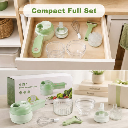 Wireless All-In-One Multi Kitchen Prep Tool  Cordless Food Processor For Slicing, Mincing, Peeling & Whipping