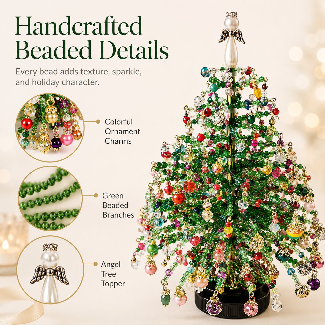 🎅 DIY Beaded Christmas Tree Kit – Create a Sparkling Holiday Decoration 🎄🎁