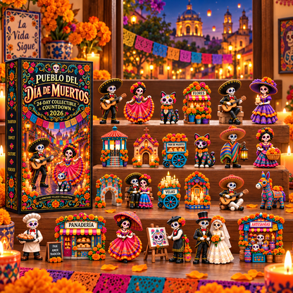 Day of the Dead Village 2026 – 24-Day Day of the Dead Collectible Countdown Calendar with 24 Unique Miniatures