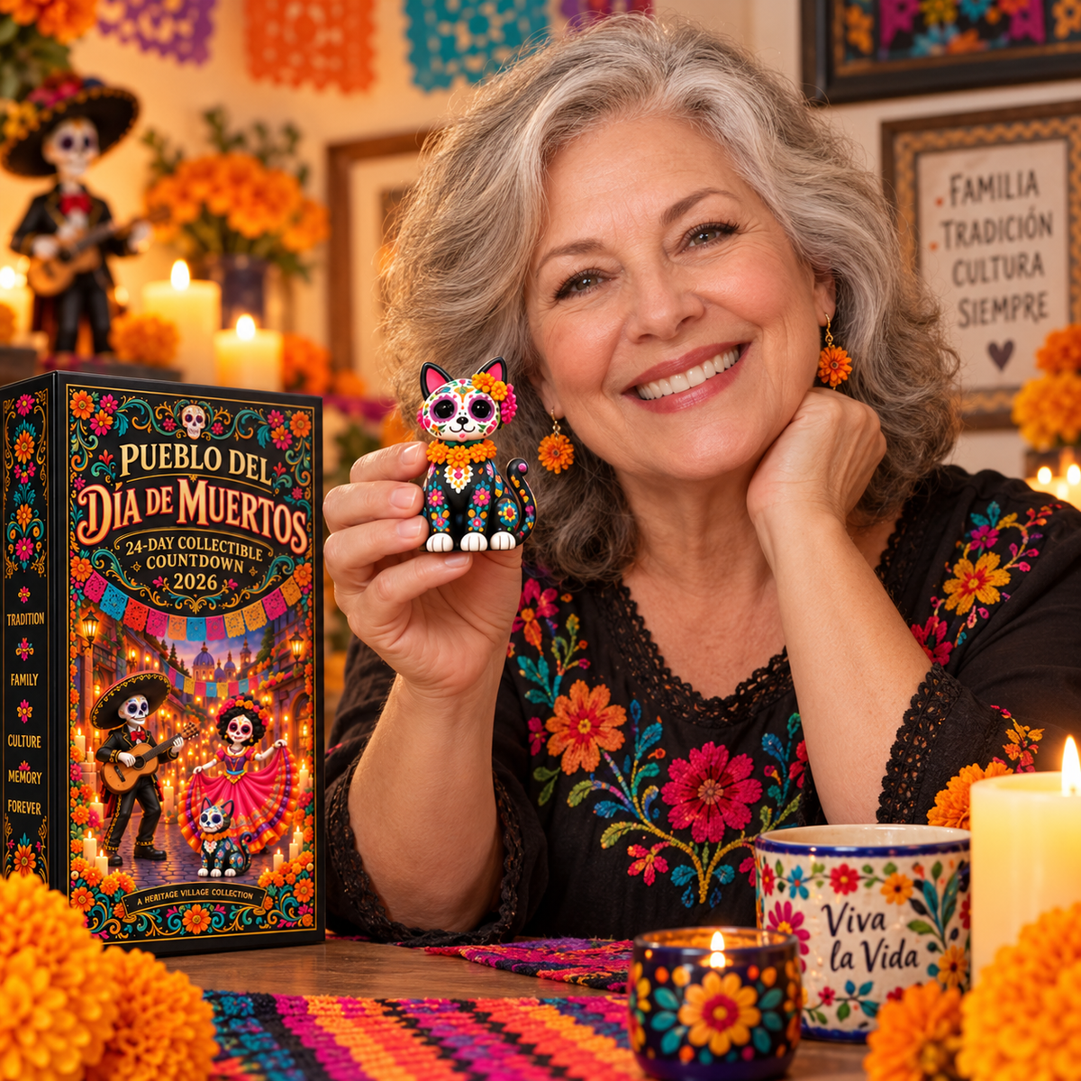 Day of the Dead Village 2026 – 24-Day Day of the Dead Collectible Countdown Calendar with 24 Unique Miniatures