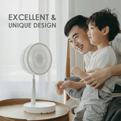 🌀  NOW! 🔋 Telescopic Folding USB Charging Fan – Adjustable height, quiet operation & portable – perfect for desk, travel or outdoor use 💨