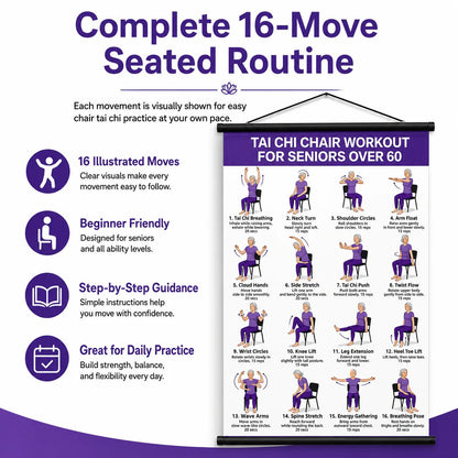 🔥Tai Chi Chair Workout Chart for Seniors