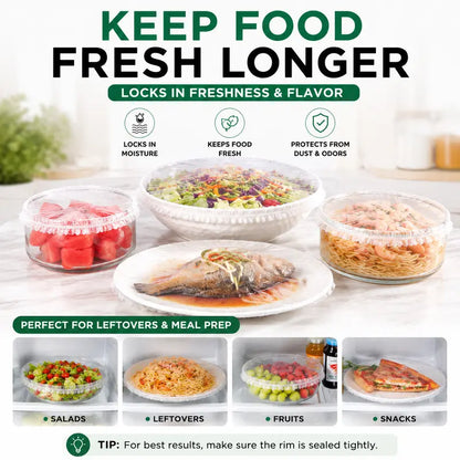 🔥 Hot Sale🔥 100PCS Disposable Stretch Food Covers for Bowls & Plates