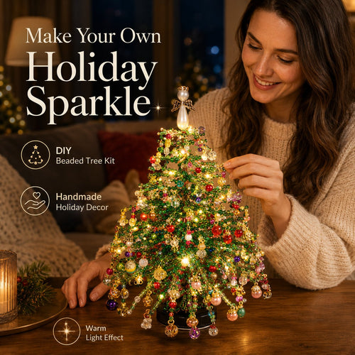 🎅 DIY Beaded Christmas Tree Kit – Create a Sparkling Holiday Decoration 🎄🎁