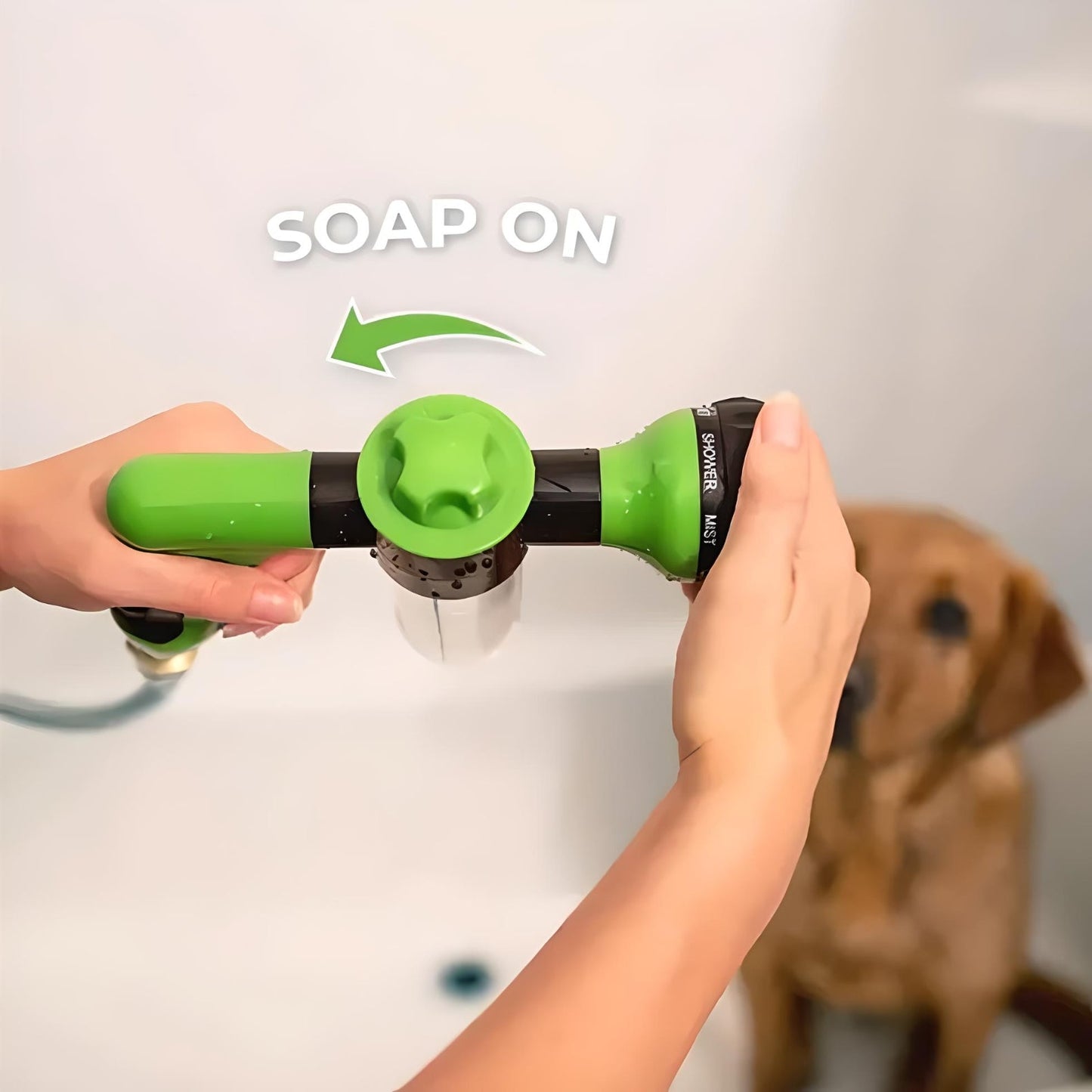 ✨LAST DAY ONLY 49% OFF🔥Pup Jet Dog Wash Hose Nozzle Foam Dog Horse Sprayer Wash Hose Attachment Soap Dispenser Sprayer Dog Bathing Sprayer