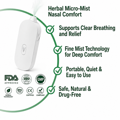 VERIXYLE® Herbal Nasal Nebulizer Set | Portable blend to improve allergy & rhinitis discomfort