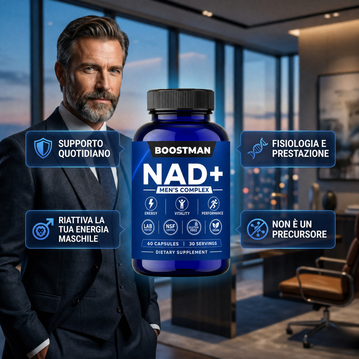 BOOSTMAN NAD+ FOR MEN: REGAIN YOUR VITALITY