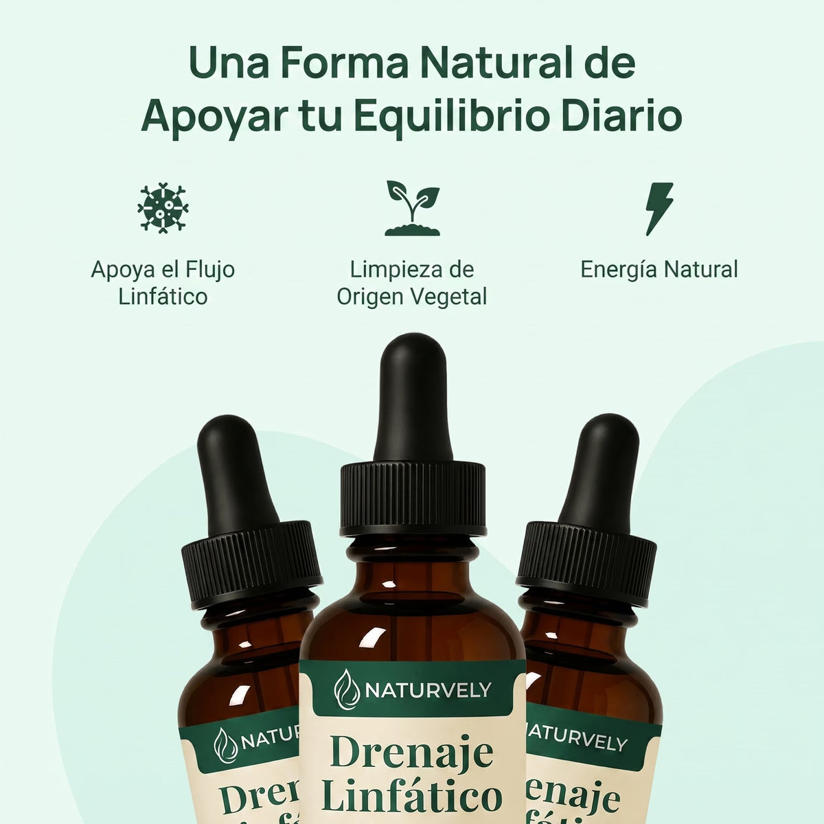 Gotas Herbales de Drenaje Linfático y Rentención de Líquidos - Naturvely