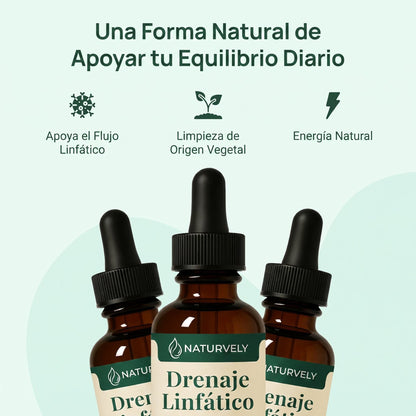 Gotas Herbales de Drenaje Linfático y Rentención de Líquidos - Naturvely