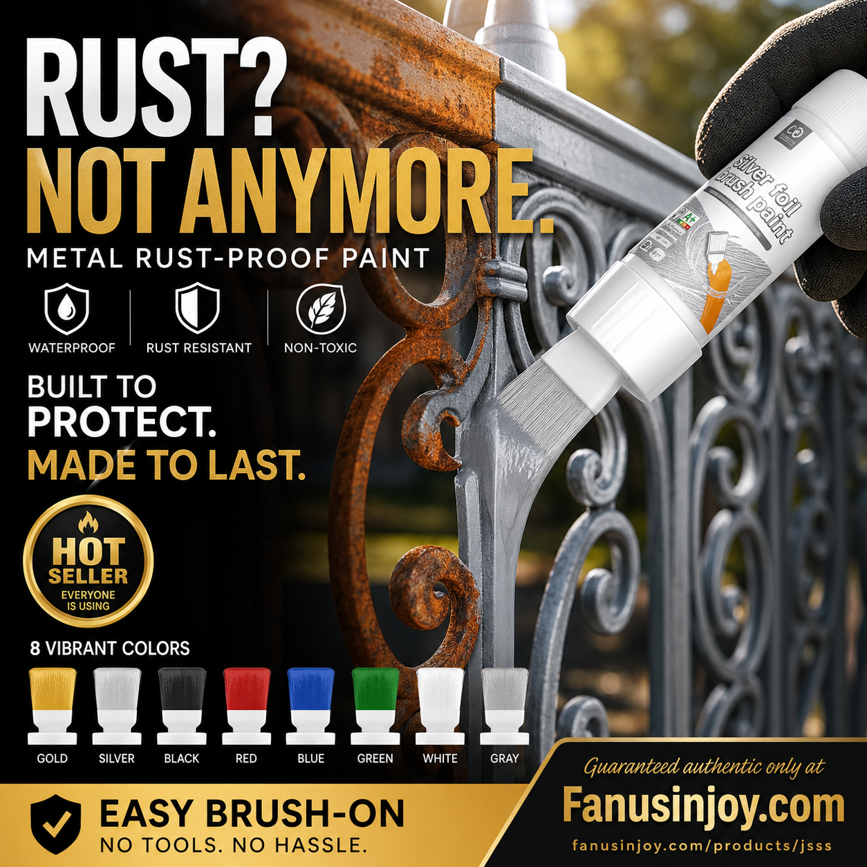 ✨New Arrival-🔥 BUY 1 GET 1 FREE (2 PCS)   🖌️Refresh paint surfaces in one simple spray!✨🏠Water-Based Metallic Silver Paint with Built-in Brush💥👍