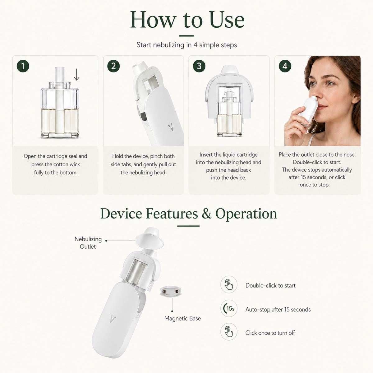 VERIXYLE® Herbal Nasal Nebulizer Set | Portable blend to improve allergy & rhinitis discomfort