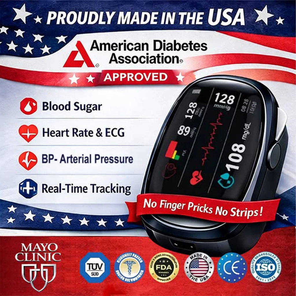 Non-Invasive Smart Blood Sugar Tracking Device 99.9% Accuracy 