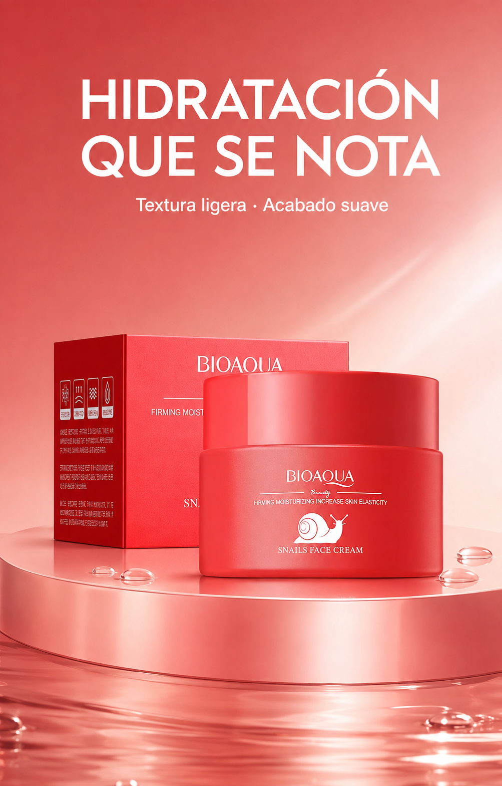 BIOAQUA Snails Face Cream — Crema facial hidratante 60 g