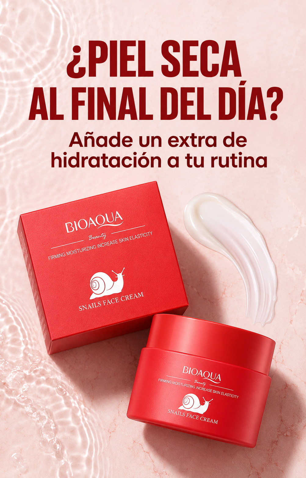 BIOAQUA Snails Face Cream — Crema facial hidratante 60 g