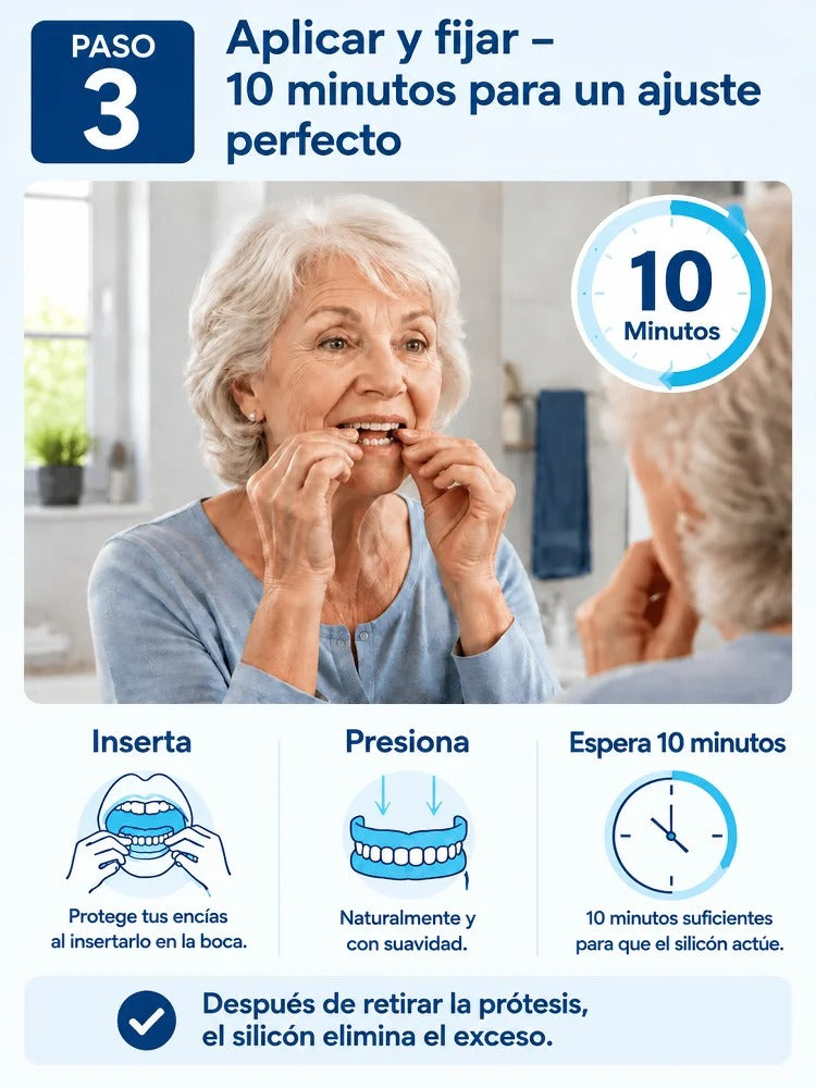 😁Juego de adhesivo para dentaduras postizas🍎