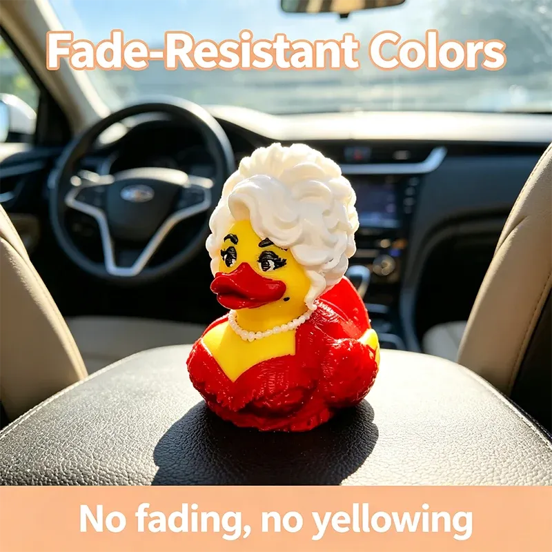 Dolly Duck - 3D Printed Collectible, Cute Desk & Car Decor🦆
