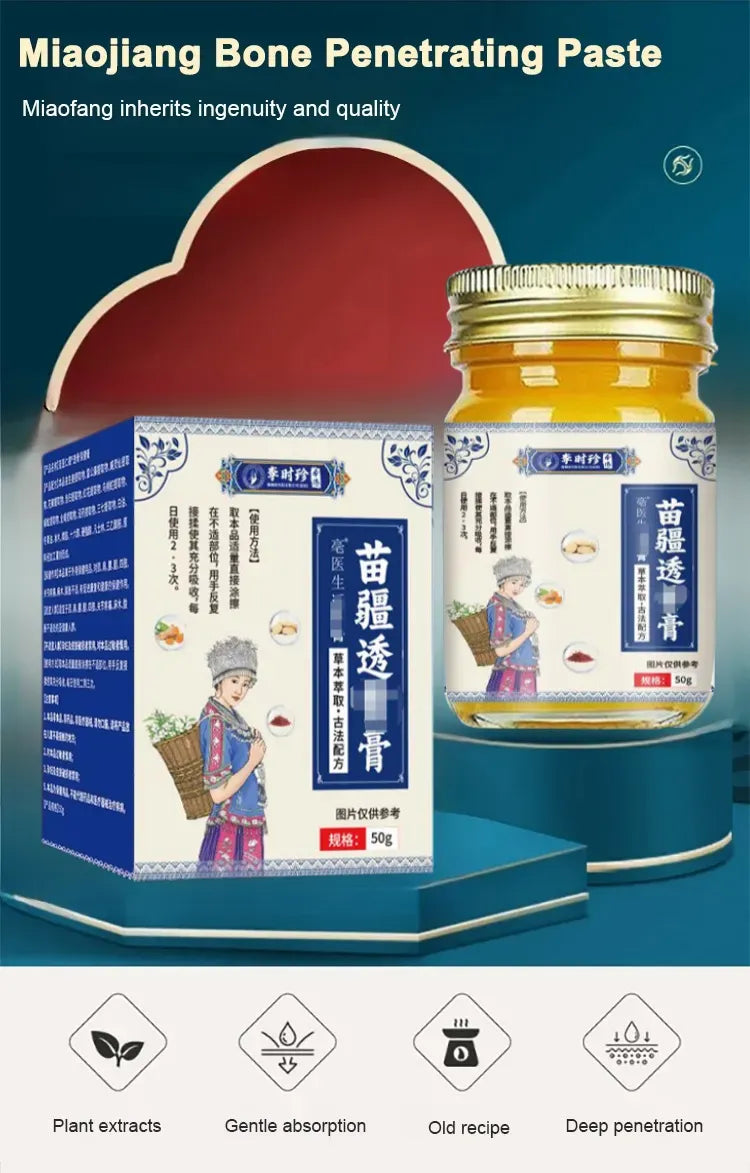 Miaojiang muscle relaxant and pain reliever