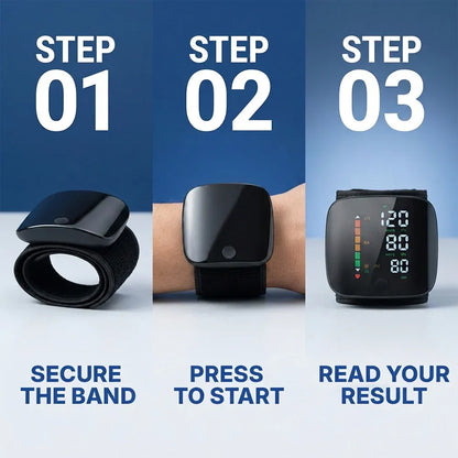 SmartPulse™ Wrist Blood Pressure Monitor | One-Touch, Rechargeable & Portable