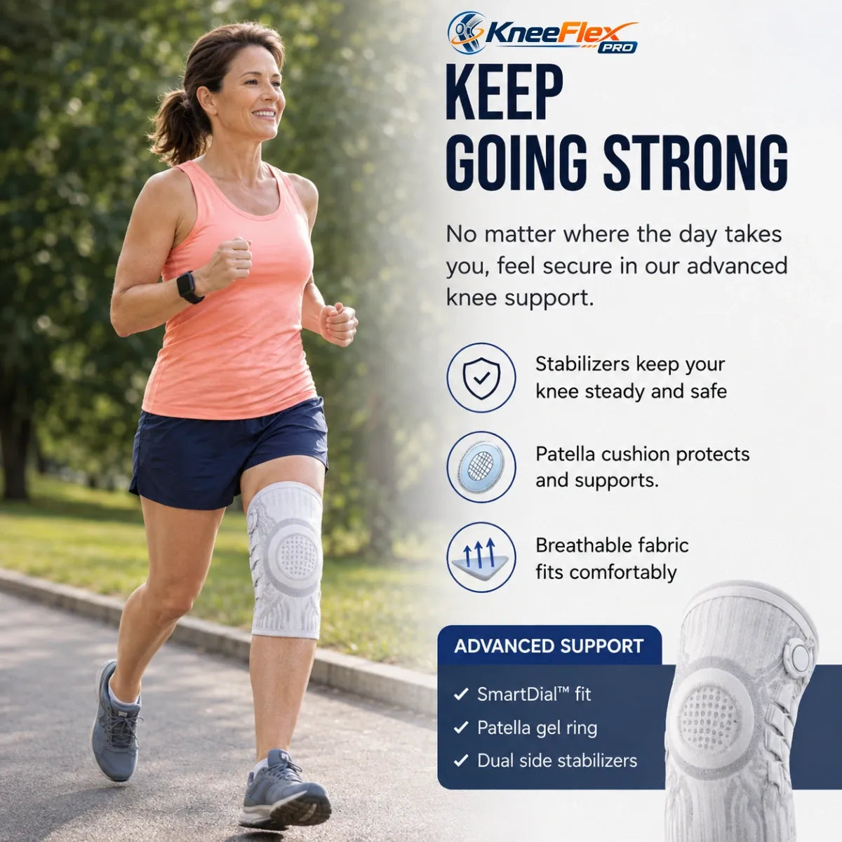 KneeFlex Pro - 70% OFF - Adjustable Compression Advanced Knee Brace
