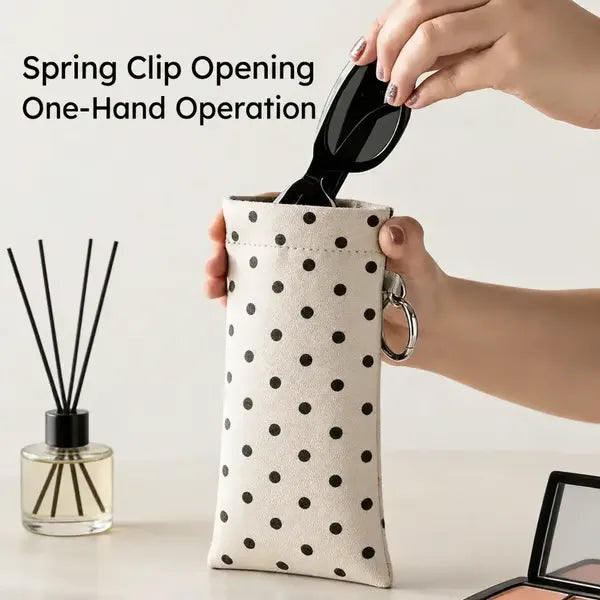🏆75K+ SOLD!🕶️Soft PU Leather Sunglasses Pouch Elastic Opening Eyeglasses Bag