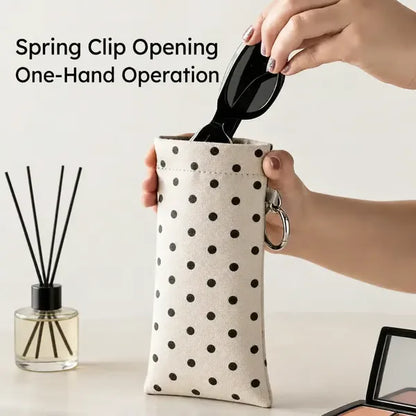 🏆75K+ SOLD!🕶️Soft PU Leather Sunglasses Pouch Elastic Opening Eyeglasses Bag