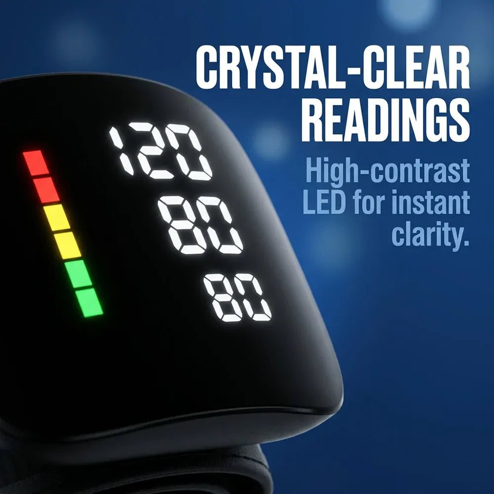 SmartPulse™ Wrist Blood Pressure Monitor | One-Touch, Rechargeable & Portable