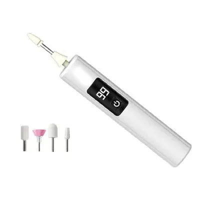 🥳Professional Electric Nail Polisher – Smooths thick nails, 99-speed display. Multiple heads for shaping & buffing. Salon at home! 🌟💎