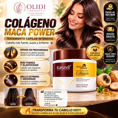 💆‍♀️ Mascarilla Capilar Reparadora con Colágeno 200ml | Cabello Suave, Brillante y Sin Frizz ✨🔥