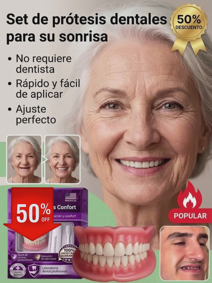 Set de dentaduras completas superior e inferior Sonrisa Confiada